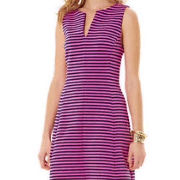 Lilly Pulitzer Dresses & Skirts - Lilly Pulitzer dress, pink and navy striped
